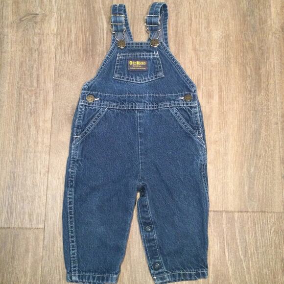 1980's Oshkosh B'gosh Denim Overalls 6/9 months - Picture 1 of 5